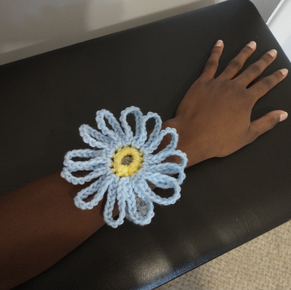 Handmade Crochet Flower Bracelet